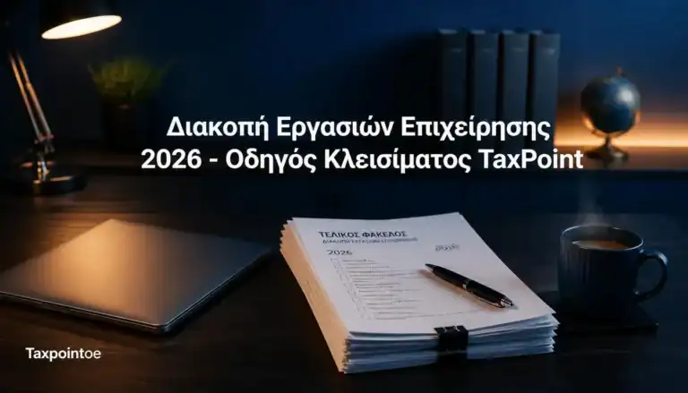 Οδηγός της TaxPoint O.E. για την ασφαλή διακοπή εργασιών επιχείρησης 2026 και τη διαχείριση χρεών.