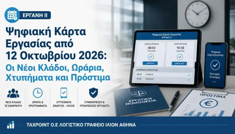 Νέοι κλάδοι ψηφιακής κάρτας 2026 από 12 Οκτωβρίου – TaxPoint O.E.