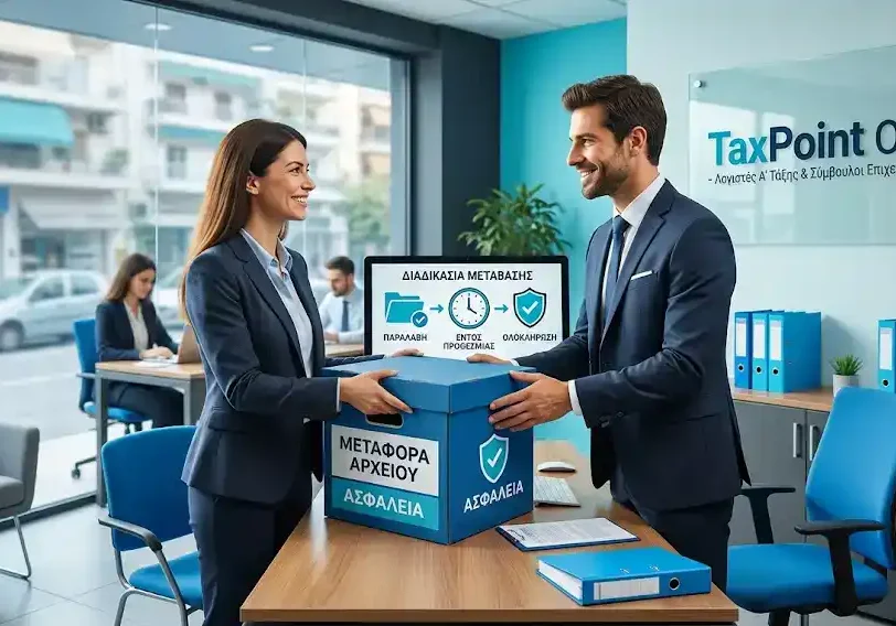 Ασφαλής μεταφορά λογιστικού αρχείου και μετάβαση επιχείρησης στην TaxPoint